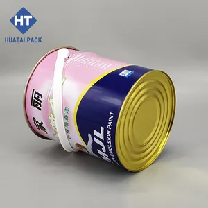 Cubo de hojalata Cubo de pintura de 10 litros Tambor de hojalata de metal de 10L con tapa