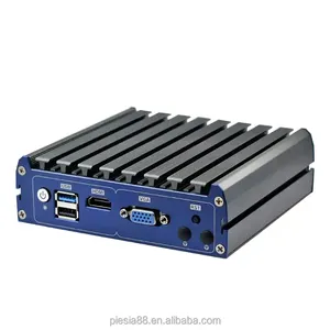 NUC Fanless Mini PC J1800 J1900 J4125 with 4LAN 2USB Industrial Computer 4k Display Embedded desktop PC