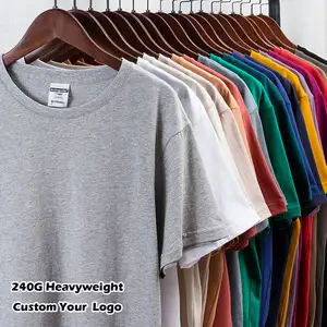 Offer Free Samples Wholesale High Quality Blank 100% Cotton 210 G Custom Logo Printed Heavyweight T-shirts Men's T-shirts