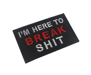 <span class=keywords><strong>JE</strong></span> <span class=keywords><strong>SUIS</strong></span> ICI pour BREAK SHIT Broderie Tissu Noir Patch de Phrase Drôle pour Sac Chapeau Bouteille Gilet DIY Décorer À Coudre - Product Image 4