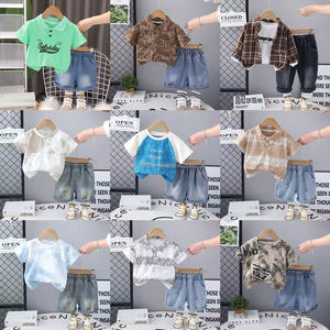 ชุดเสื้อผ้าแขนสั้น<span class=keywords><strong>เด็ก</strong></span>ผู้ชายและ2026แบบใหม่มีกระเป๋าซิปสำหรับฤดูใบไม้ร่วงชุดกีฬาผ้ายีนส์ใหม่ฤดูร้อน - Product Image 4