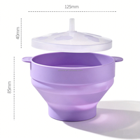 Bol à Popcorn Pliable en Silicone Alimentaire CHINFAI, Compatible Micro-ondes, Meilleure Vente, avec Poignée, Contenants Personnalisables avec Logo