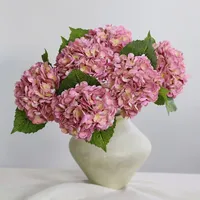 Hydrangeas artificiels en latex à toucher réel, bouquet de mariée, arrangement floral pour table de mariage, décoration de la maison, fausses hydrangeas