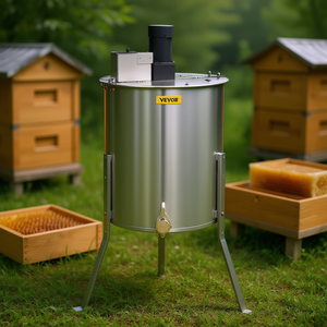 Extracteur de miel électrique Vevor en acier inoxydable 4-8 cadres, avec support réglable, équipement centrifuge d'apiculture, tambour à miel - Product Image 2