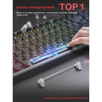 Clavier de jeu sans fil ergonomique FL ESPORTS GP87 NX87 87 touches, tri-mode BT, interrupteurs Kailh, échangeables à chaud, joint ergonomique, RGB, 1000Hz
