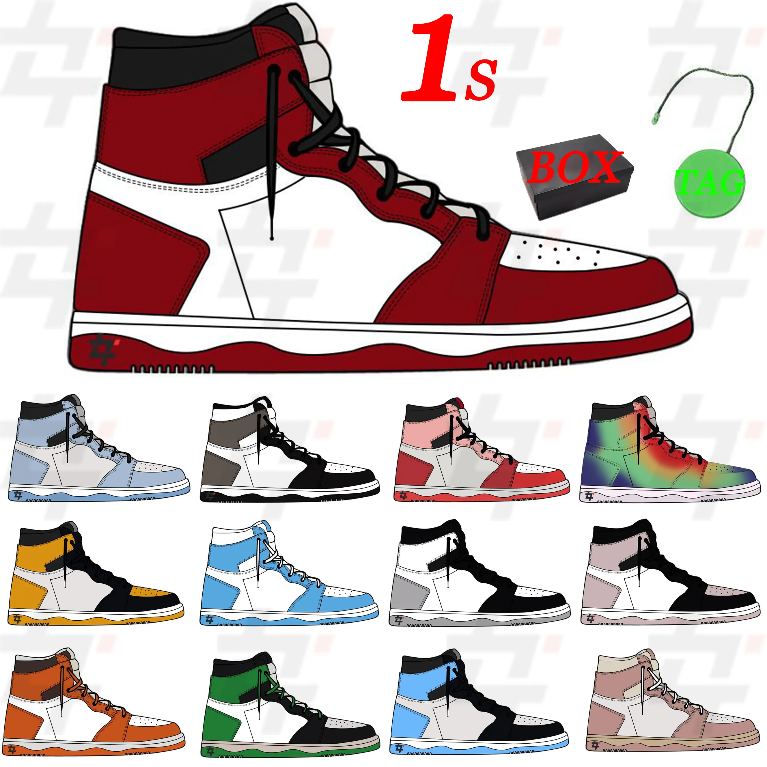 2023 Newest High Quality 1 Retro High OG Chicago Spider Verse Thunder mens casual basketball shoes customized Retro 1 sneakers