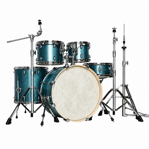 Set Completo <span class=keywords><strong>di</strong></span> Batteria Personalizzabile Premium a 5 Pezzi per Principianti, Strumenti a Percussione per Formazione Musicale Scolastica, Cerchi in Metallo Pressofuso - Product Image 1
