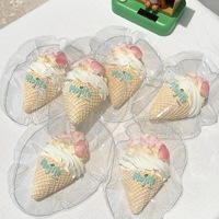 Jouet Squishy Kawaii en forme de cornet de glace Mojito, en TPR à remontée lente, jouet à presser, simulation alimentaire, anti-stress, collection, cadeau