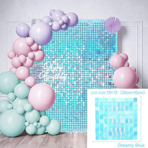Decoration <b>Wall</b> Wedding Birthday <b>Plastic</b> Sequins <b>Wall</b> Backdrop Hanging Gold Silver Sequins <b>Wall</b> <b>Panels</b> - Product Image 1