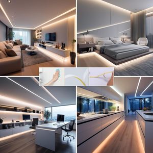 Kit de bande lumineuse <span class=keywords><strong>LED</strong></span> COB CCT 24V, double couleur, blanc réglable, <span class=keywords><strong>ruban</strong></span> linéaire à intensité variable avec télécommande tactile pour la décoration de la maison - Product Image 3