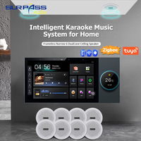 730T+CR520 Écran tactile 7 pouces Android 11TUYA ZIGBEE Amplificateur mural Système audio intelligent Home cinéma Stéréo Kit de haut-parleurs de plafond