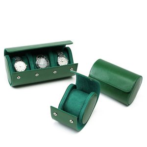 OEM logo da đồng hồ CuộN PU lưu trữ hiển thị da du lịch di động 1 2 3 trường hợp đồng hồ hộp - Product Image 3