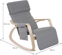 Chaise de balançoire d'allaitement à bascule en bois japonais nordique fauteuils de salon de loisirs convertibles chaise de lecture