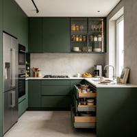 HNSJ Meubles de cuisine sur mesure pour toute la maison, rangements modulaires, écologiques, durables, imperméables, modernes, solution complète pour villas et appartements