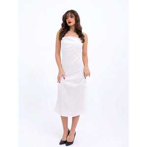 Vestido Midi Munster Blanco con Tirantes Finos y Espalda Descubierta, Cintura Natural, Tejido Transpirable, Casual para Uso Diario - Product Image 5