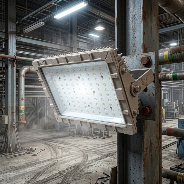 Lontu 400W LED Explosion Proof Lamp ATEX Certified Marine Hazardous Area Lighting Fixture IP65 Rating 2-Year Warranty Dimmable