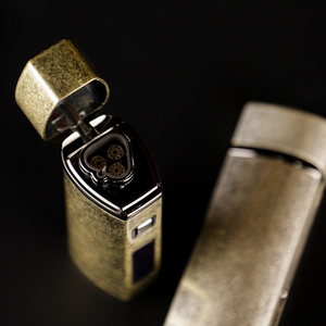 GUEVARA Triple Jet Torch Cigar <strong>Lighter</strong> Windproof Blue Flame LED Fuel Indicator Visible Gas Window Metal Smoking <strong>Lighter</strong> <strong>Custom</strong> - Product Image 3