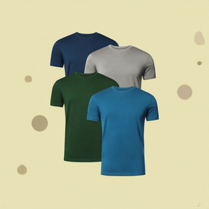 OEM Classic Regular Fit <b>Men's</b> T-<b>Shirt</b> 100% Cotton Jersey Anti-Pilling Solid Color Basic Style All Seasons - Product Image 2