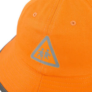 Chapeau de pêcheur mignon pour enfants réfléchissant sécurité personnalisée petit chapeau jaune printemps été chapeau d'étudiant 360 réfléchissant en gros - Product Image 4