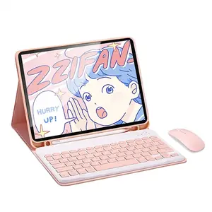 Casing iPad 10.2 dengan Keyboard, casing iPad air3 dengan Keyboard 2021 pemegang pena Apple-casing Keyboard iPad 9 / 8 / 7 generasi