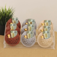 Étui rond en cuir PU pour parfum, très vendu pour l'Aïd, étui de luxe pour flacon de parfum, élégant couvercle pour huiles parfumées, cadeau idéal pour le Ramadan