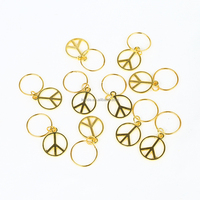 AliLeader Pendentif Coquille Plume Style Neige Feuille d'Or, Anneaux Circulaires pour Tresses Locs et Dreadlocks, Accessoires Capillaires