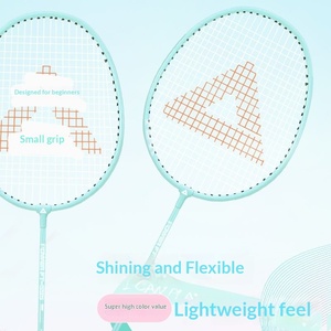 Raquette de badminton authentique résistante, double battement, ultra légère, en fibre de carbone, amateur, junior, collège, cadre en ferroalliage - Product Image 5
