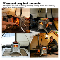 Réchaud de camping INBESTCAMP avec cheminée, avec fabricant de prototypes laser, tout-en-un, rapide, pour l'extérieur, logo du parc