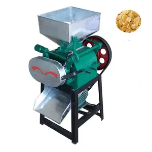 Getreide Sojabohnen Erdnuss Brewing Crusher Weizen Hafer Mais Cornflakes Herstellung Maschine Sojabohnen Abflachung maschine