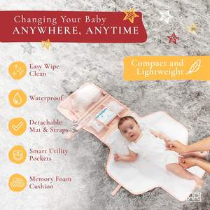 Échantillon gratuit, vente chaude, tapis à langer portable pour bébé - Tapis à langer et sac de voyage pour bébé - Product Image 4