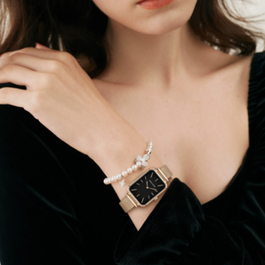 Montre-bracelet carrée pour femme HANNAH MARTIN 1241 à mouvement quartz, étanche, style simple et luxueux, idéale pour les affaires et les jeunes filles - Product Image 4