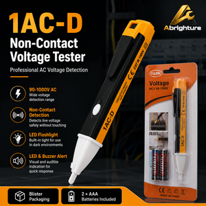 Bút thử điện áp xoay chiều 1AC-D 90-1000V Máy dò không tiếp xúc có đèn <span class=keywords><strong>LED</strong></span> báo động bằng còi CAT III 1000V Dụng cụ điện - Product Image 1