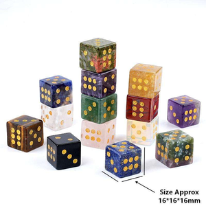 Dés à Jouer Polyédriques Rondes en Obsidienne Noire D6, Pierre Naturelle, Faits à la Main, Écologiques, 16mm, 1 Pièce, pour Dungeons & Dragons - Product Image 5