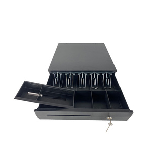 Caja Registradora Electrónica RJ11 con Cajón para Almacenamiento de Dinero, Sistema POS, Caja de Efectivo con 5 Compartimentos para Billetes, 6/7/8 Bandejas Metálicas con Cerradura y Llave - Product Image 5