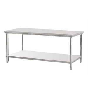 Banco da lavoro di alta qualità in acciaio inox tavolo da lavoro 304 doppio piano tavolo incudine per alberghi <span class=keywords><strong>ristoranti</strong></span> <span class=keywords><strong>Design</strong></span> commerciale - Product Image 3