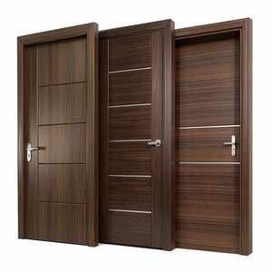 Puerta de Hotel Lisa de Madera, Puerta Interior de MDF Compuesto para Dormitorio, Puertas Interiores de Madera WPC - Product Image 1