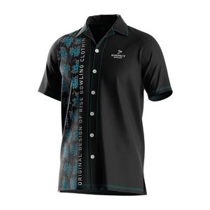 Chándal Personalizado Crossfit, Camisa de Boliche con Botones de Poliéster Sublimado, Camisas Casuales Personalizadas para Hombre - Product Image 1