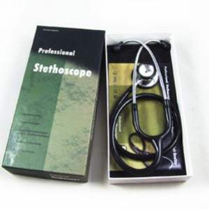 KT-105 Manual Double-Diaphragm Medical Stethoscope Double-Headed with Silver Ear <b>Hook</b> <b>Plastic</b> Digital Instrument - Product Image 4