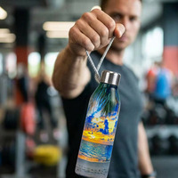 Botella de Acero Inoxidable de 500 ml (17 oz) Personalizada, Termo Delgado con Impresión Personalizada para Regalos B2B