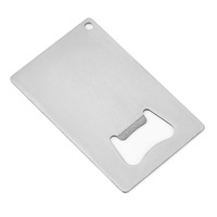 Ouvre-bouteille décapsuleur personnalisable en acier inoxydable écologique imprimé UV, format carte de crédit, pour événements promotionnels – Nouveauté