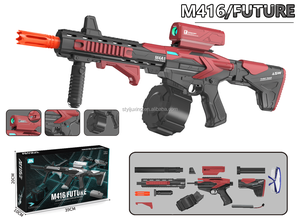 Fantascientifico elettrico M416 <span class=keywords><strong>per</strong></span> pistola giocattolo <span class=keywords><strong>per</strong></span> <span class=keywords><strong>ragazzi</strong></span> 90cm doppia modalità ABS tamburo di plastica alimentato da caricatore EN71 giocattolo elettronico sicuro <span class=keywords><strong>per</strong></span> bambini - Product Image 2