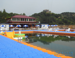 Plateforme flottante pour parc aquatique Zhongya <span class=keywords><strong>Marine</strong></span>, pontons en HMWHDPE, plateforme cubique, piscine, quai pour jet ski, capacité de charge de 350 kg/m - Product Image 5