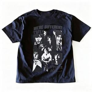 T-shirt imprimé Rolling Stones, coupe ample, col rond, unisexe, mode estivale pour jeunes - Product Image 1