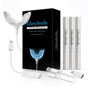 Professional Dental Care 16 LED Light Timing Cold Blue Teeth Whitening Led Kit For Home