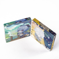 Bloc d'affichage photo personnalisé en acrylique transparent épaissi imprimé UV, briques de dessin animé et d'anime avec motif adorable et personnalisé