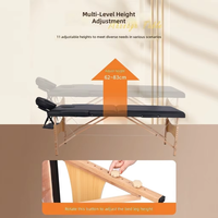 Table de massage portable pliable multifonctionnelle en bois de hêtre au design moderne et minimaliste, modèle 2026