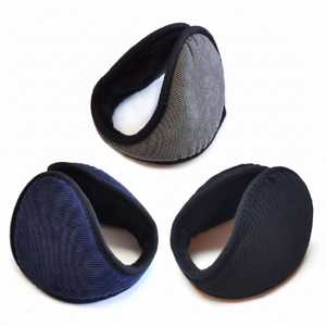 Paraorecchie per sport invernali in velluto a coste LW con accessori in pelliccia per uscite sportive invernali - Product Image 1