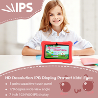 Nouvelle tablette pour enfants de 7 pouces avec applications éducatives et de divertissement préinstallées, Android 10, Wi-Fi, 1 Go + 16 Go, batterie 2500 mAh, étui inclus
