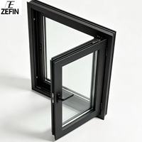 Ventana de Aluminio Antirrobo de Alta Resistencia, Ventana Abatible de Aluminio de Alto Rendimiento Resistente a la Intemperie