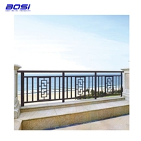 Rampe métallique de pont extérieur Conception simple Rampe en aluminium Balcon Clôture de sécurité de style haut Cadre en acier inoxydable Clôture de ferme